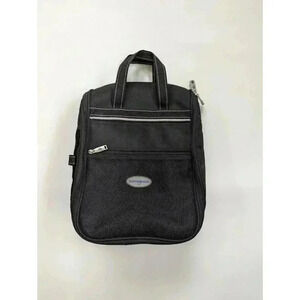 Samsonite Golf Shoe Bag Black Soft Sided, Padded, Vented w Mesh Front Pocket